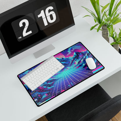 Retro Mountain Themed Desk Mat