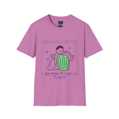 Trash King T-Shirt | Handmade Satirical Graphic Tee | Funny Streetwear Design | Urban Humor Shirt | Custom Trash Art