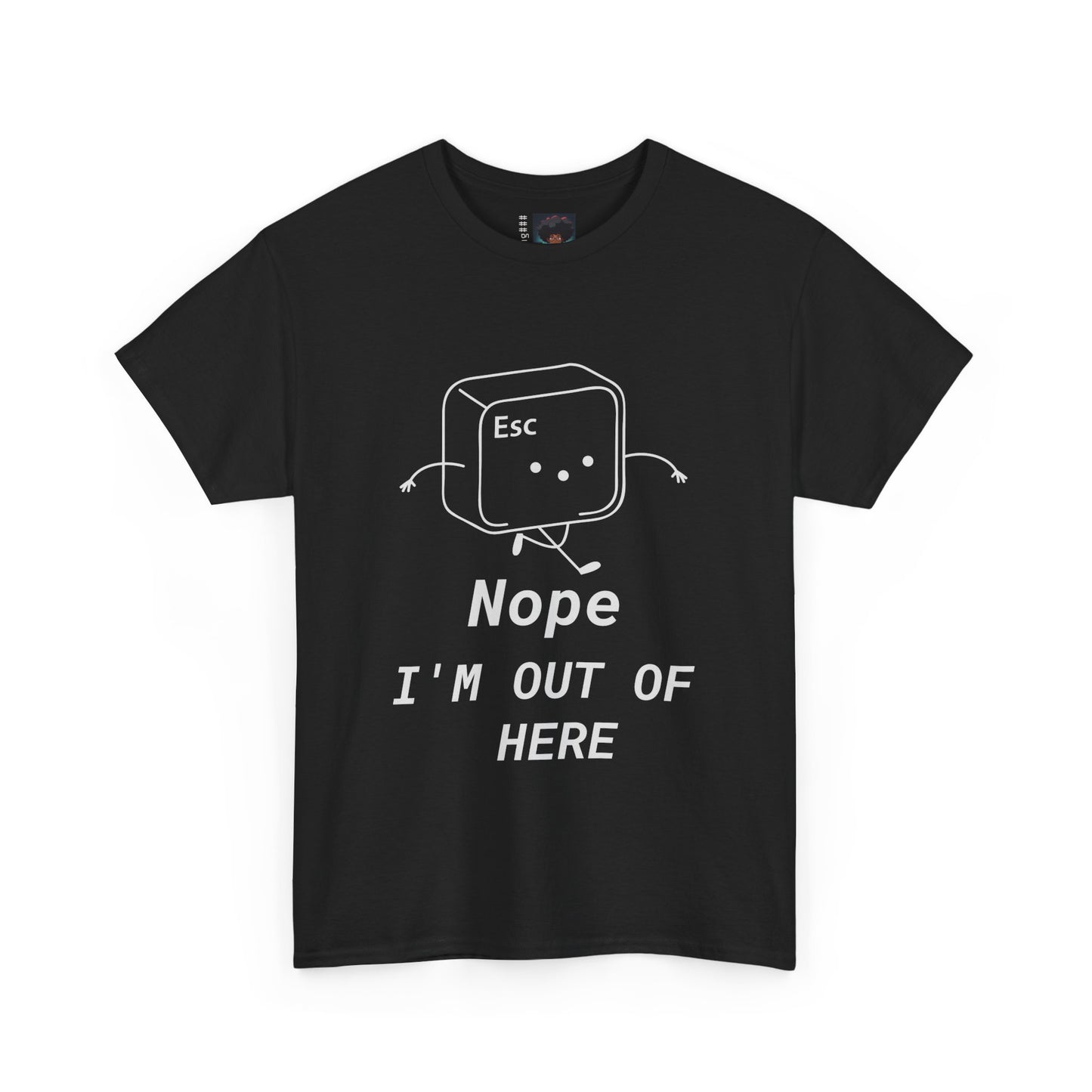 Escape Button Unisex Tee - 'Nope' Design