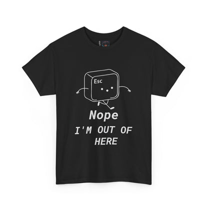 Escape Button Unisex Tee - 'Nope' Design