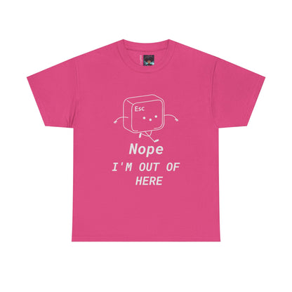 Escape Button Unisex Tee - 'Nope' Design