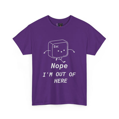 Escape Button Unisex Tee - 'Nope' Design