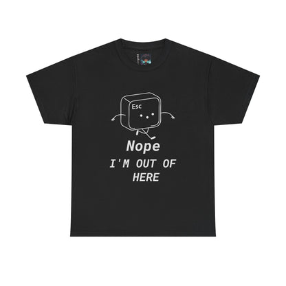 Escape Button Unisex Tee - 'Nope' Design