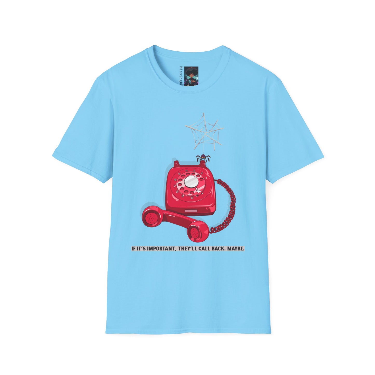 Leave a Message T-Shirt | Handmade Rotary Phone Graphic Tee | Funny Retro Design | Urban Streetwear | Custom Sarcastic Art