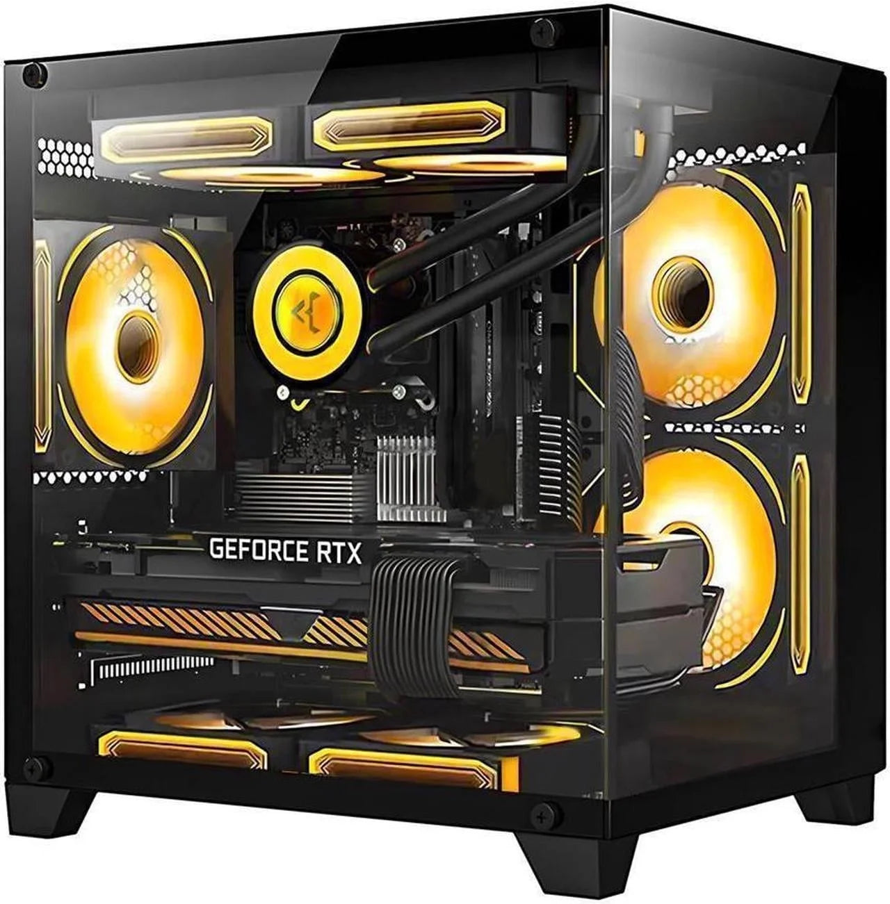 Gaming PC -AMD R5 7600 3.8Ghz ,Radeon RX 7600 8G,32GB DDR5 5600Mhz RAM,1TB M.2 Pcie SSD Desktop, Liquid Cooler, WIFI, RGB Fans, Hdmi,Bluetooth,650W PSU ,Windows 11 Pro