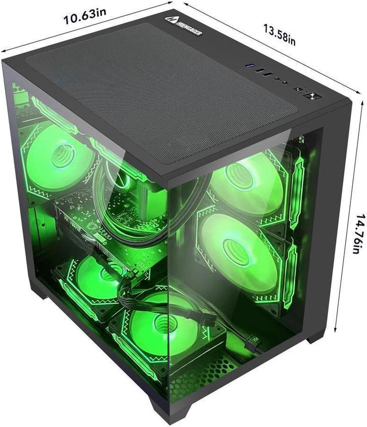 Gaming PC -AMD R5 7600 3.8Ghz ,Radeon RX 7600 8G,32GB DDR5 5600Mhz RAM,1TB M.2 Pcie SSD Desktop, Liquid Cooler, WIFI, RGB Fans, Hdmi,Bluetooth,650W PSU ,Windows 11 Pro