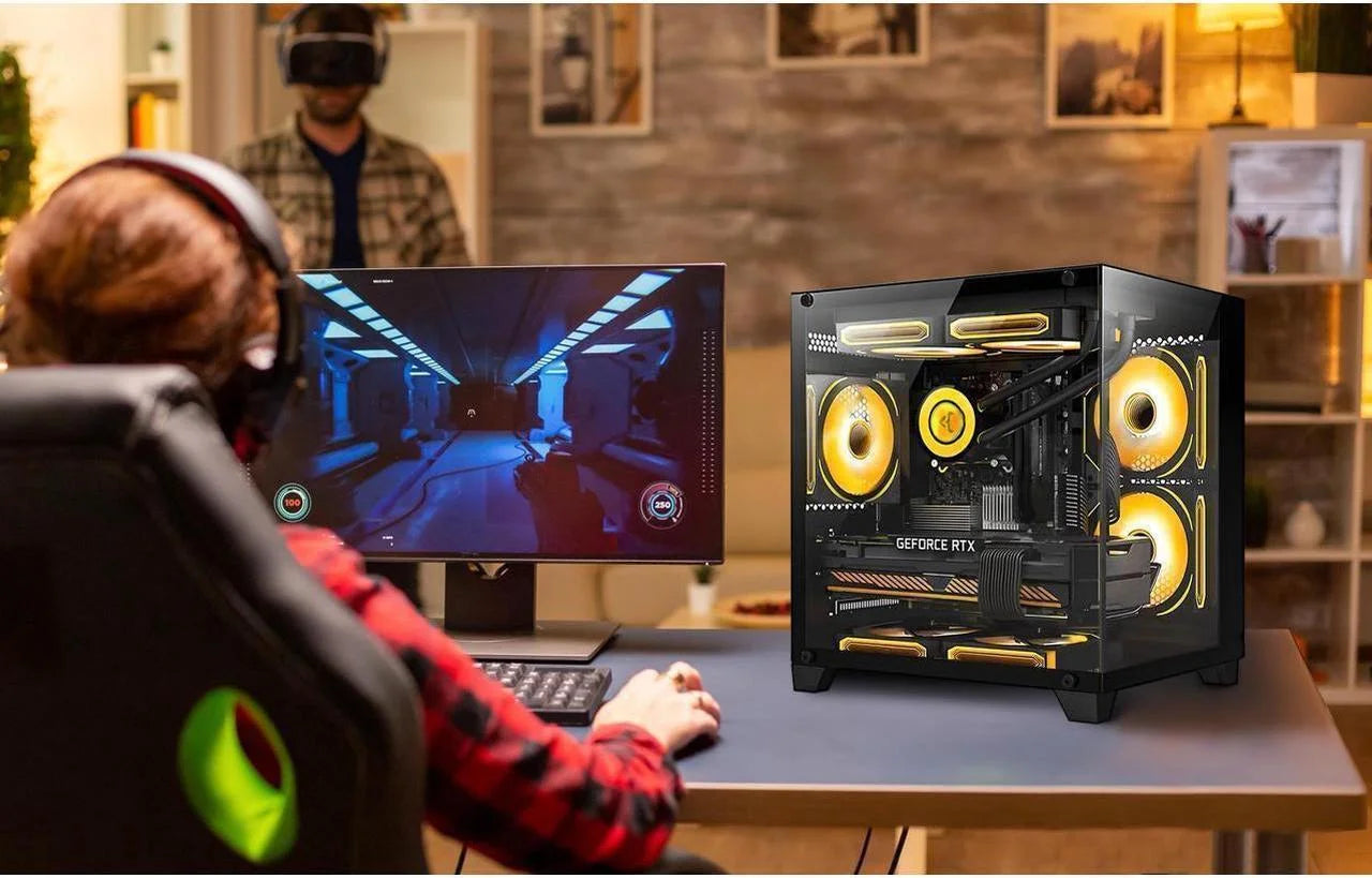 Gaming PC -AMD R5 7600 3.8Ghz ,Radeon RX 7600 8G,32GB DDR5 5600Mhz RAM,1TB M.2 Pcie SSD Desktop, Liquid Cooler, WIFI, RGB Fans, Hdmi,Bluetooth,650W PSU ,Windows 11 Pro